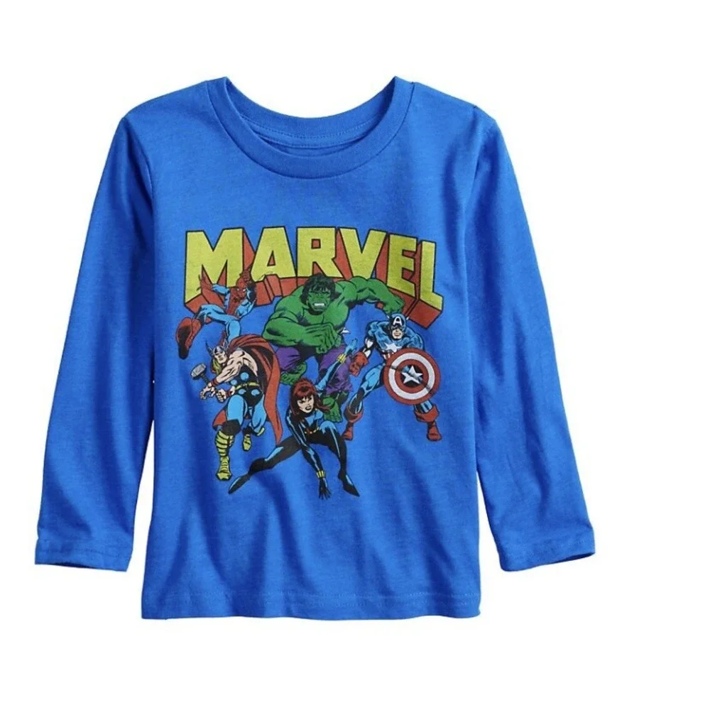 Jumping Beans Boys Marvel Super Heroes Graphic Tee 3 Month New with Tags Blue